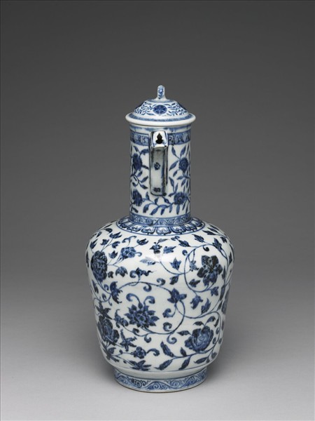 青花花卉紋執壺