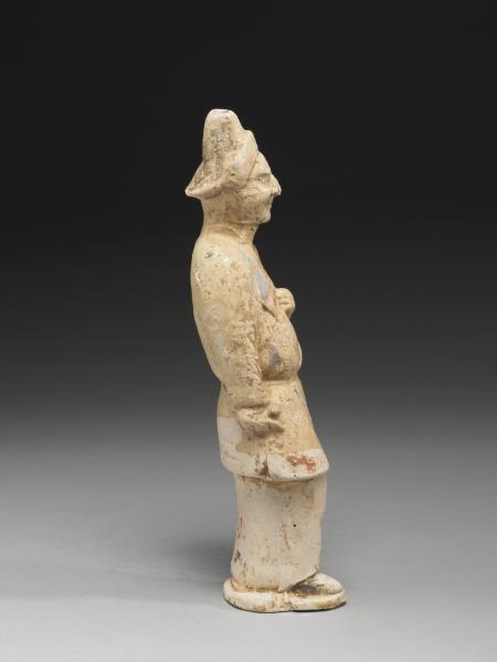 白釉加彩胡人陶俑