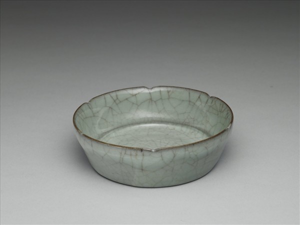 官窯 青瓷葵口洗
