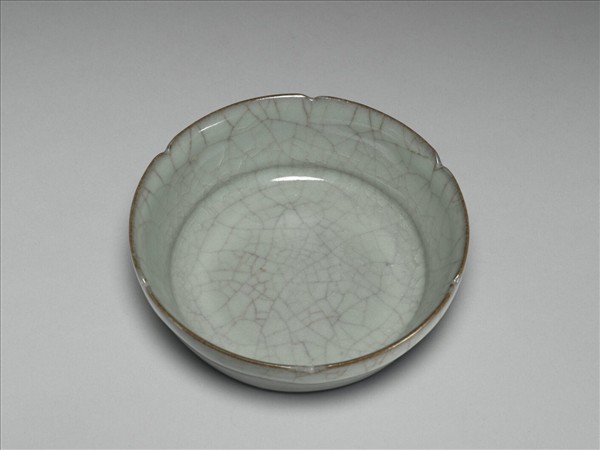 官窯 青瓷葵口洗