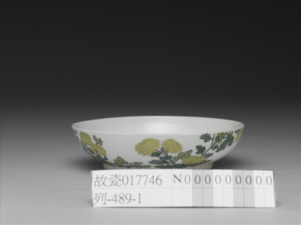 琺瑯彩菊花紋碟