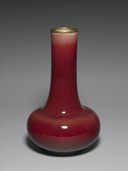 寶石紅釉荸薺尊