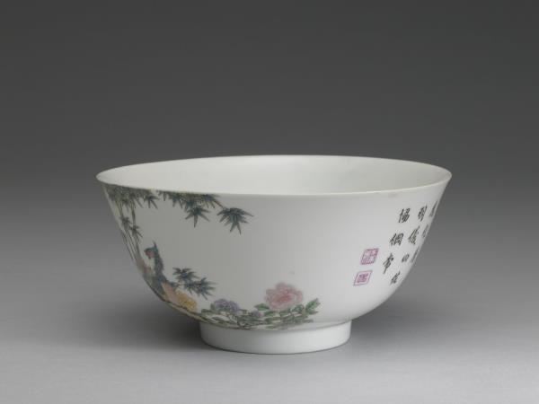 琺瑯彩瓷五倫圖碗