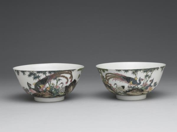 琺瑯彩瓷五倫圖碗