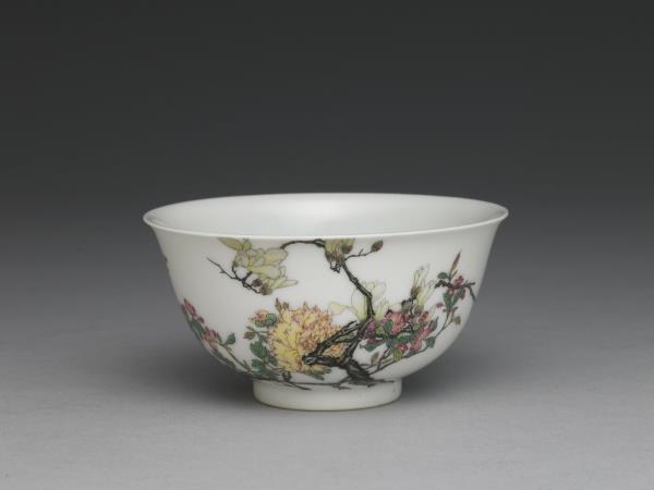 琺瑯彩瓷玉堂富貴圖碗