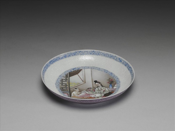 琺瑯彩課子圖碟