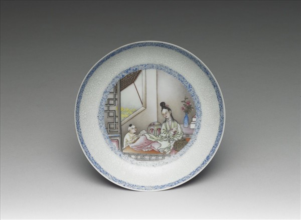 琺瑯彩課子圖碟