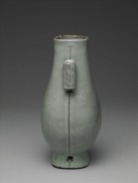 仿官釉貫耳瓶