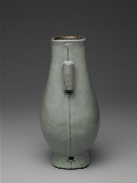 仿官釉貫耳瓶