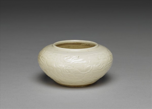 臨川窯 白瓷靈芝水盛