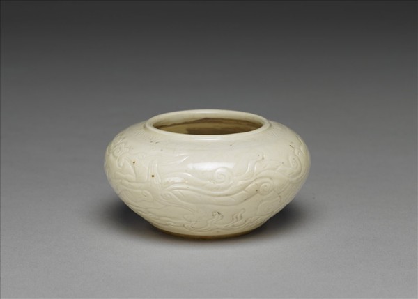 臨川窯 白瓷靈芝水盛