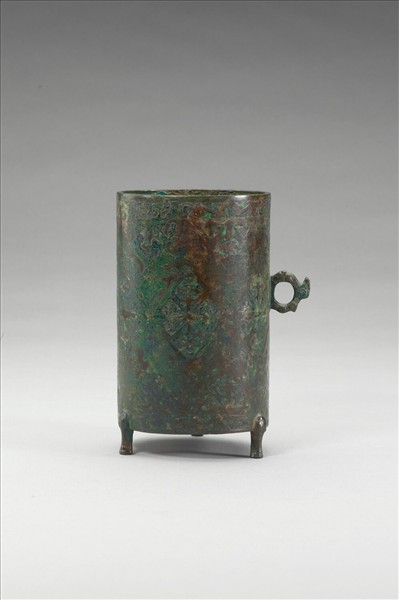 嵌松綠石菱形四瓣花紋巵