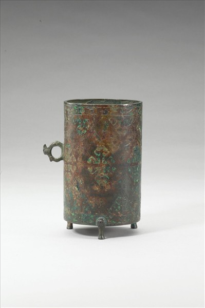 嵌松綠石菱形四瓣花紋巵