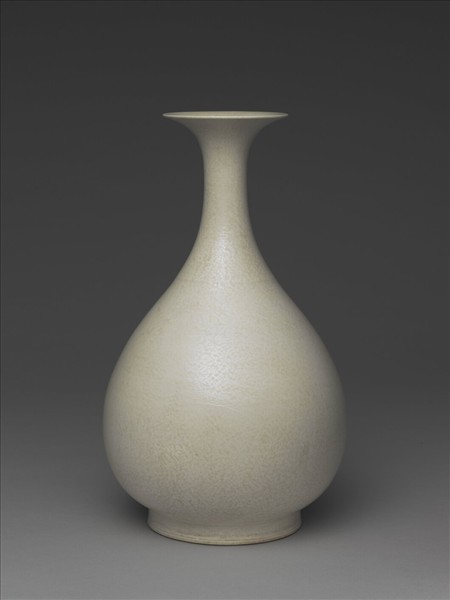 白瓷龍鳳紋玉壺春瓶