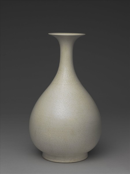 白瓷龍鳳紋玉壺春瓶