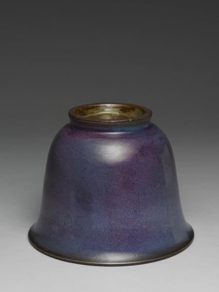 鈞窯 天藍葡萄紫釉仰鐘式花盆