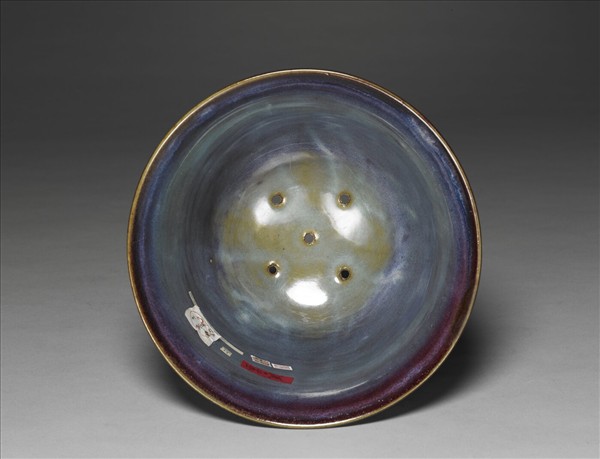 鈞窯 天藍葡萄紫釉仰鐘式花盆