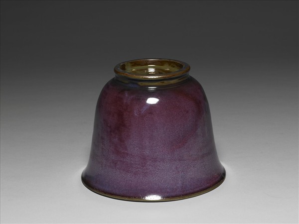 鈞窯 天藍葡萄紫釉仰鐘式花盆