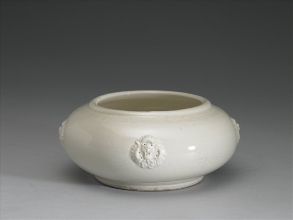 宿州窯 白瓷團龍紋洗