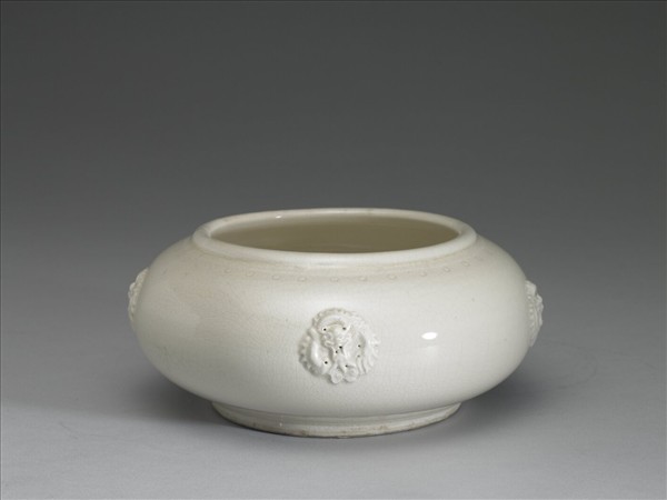 宿州窯 白瓷團龍紋洗