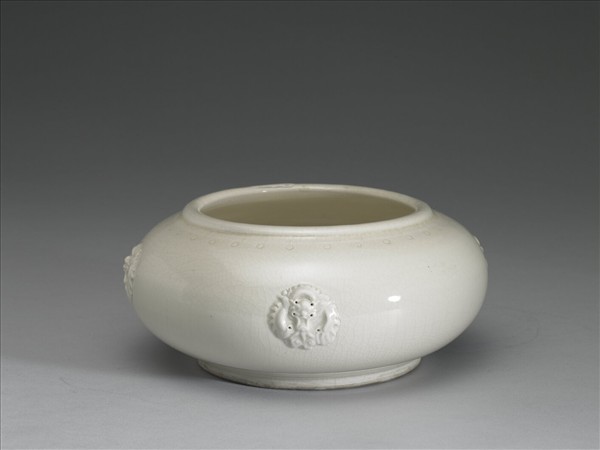 宿州窯 白瓷團龍紋洗