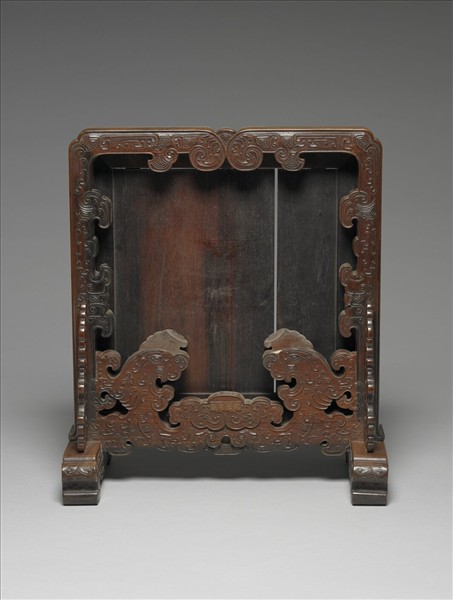 御製詩雲紋木架