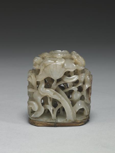 汀渚鷺鷥紋玉頂