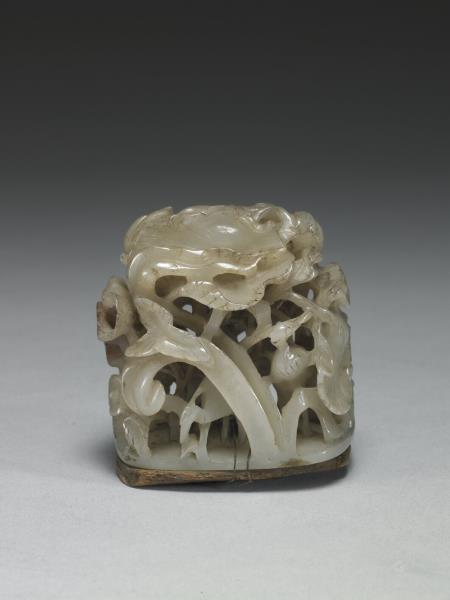 汀渚鷺鷥紋玉頂