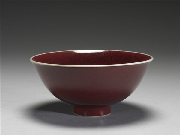 霽紅釉碗