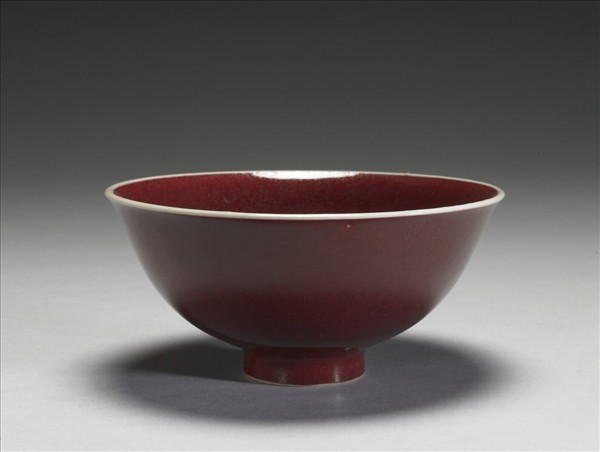 霽紅釉碗