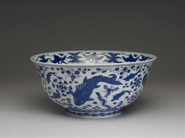 青花魚藻紋碗