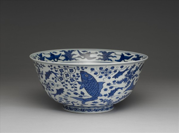 青花魚藻紋碗