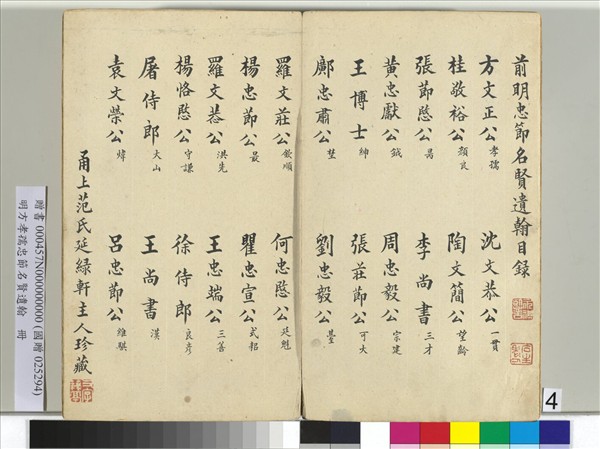 明方孝孺忠節名賢遺翰　冊