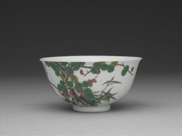 琺瑯彩歲寒三友茶碗