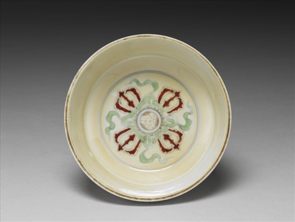 鬥彩十字杵紋洗