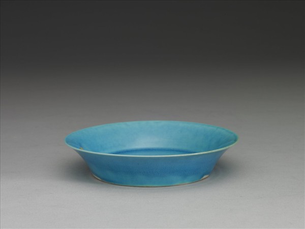 孔雀藍釉碟