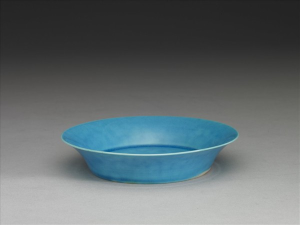 孔雀藍釉碟