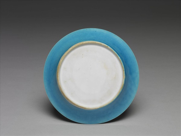 孔雀藍釉碟