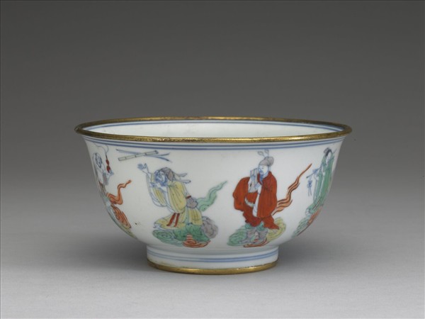 鬥彩八仙祝壽圖碗