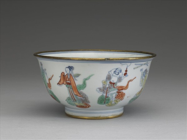 鬥彩八仙祝壽圖碗