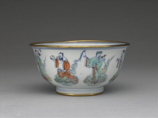 鬥彩八仙祝壽圖碗