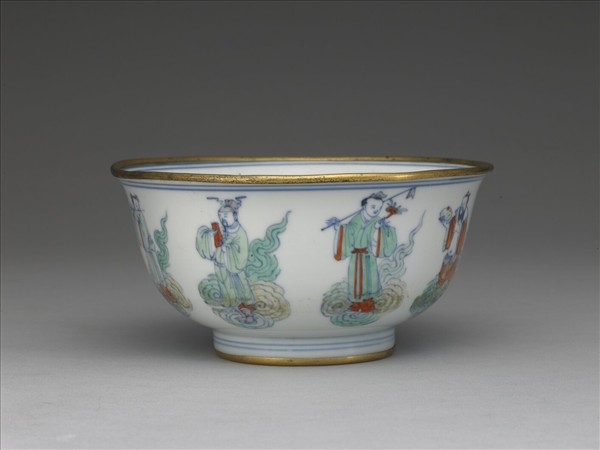 鬥彩八仙祝壽圖碗