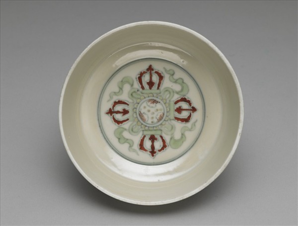 鬥彩十字杵紋洗