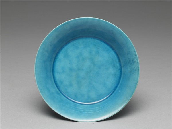 孔雀藍釉碟