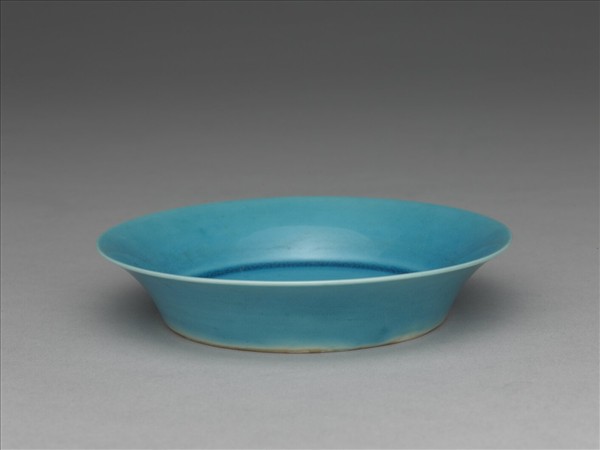 孔雀藍釉碟