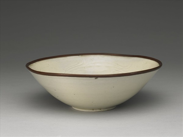 定窯 白瓷劃花碗