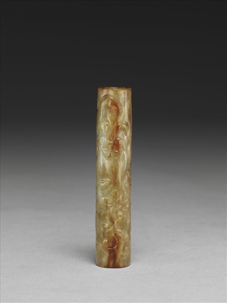 仿古螭鳳紋玉管