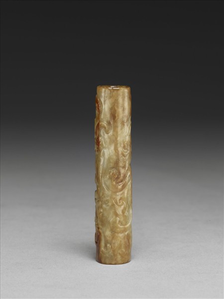 仿古螭鳳紋玉管