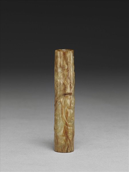 仿古螭鳳紋玉管