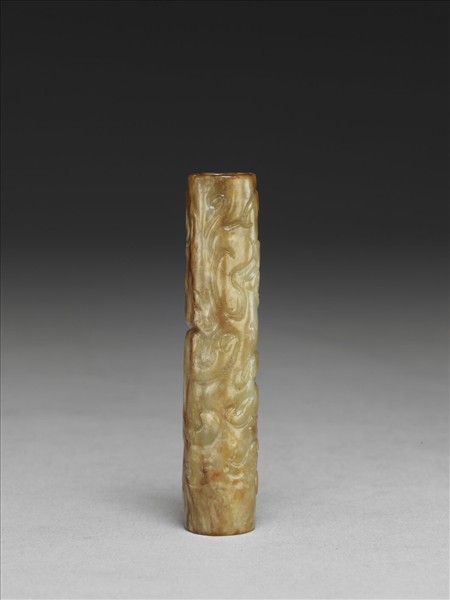 仿古螭鳳紋玉管